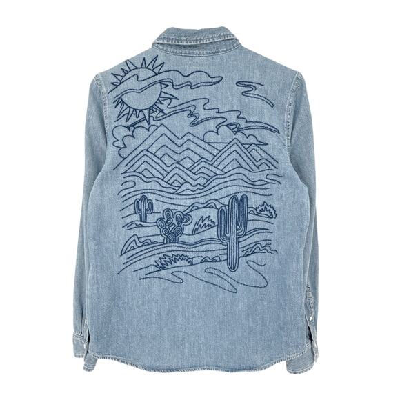 MOTHER The Honey Button-up Shirt in Take a Trip With Me M - Picture 4 of 12